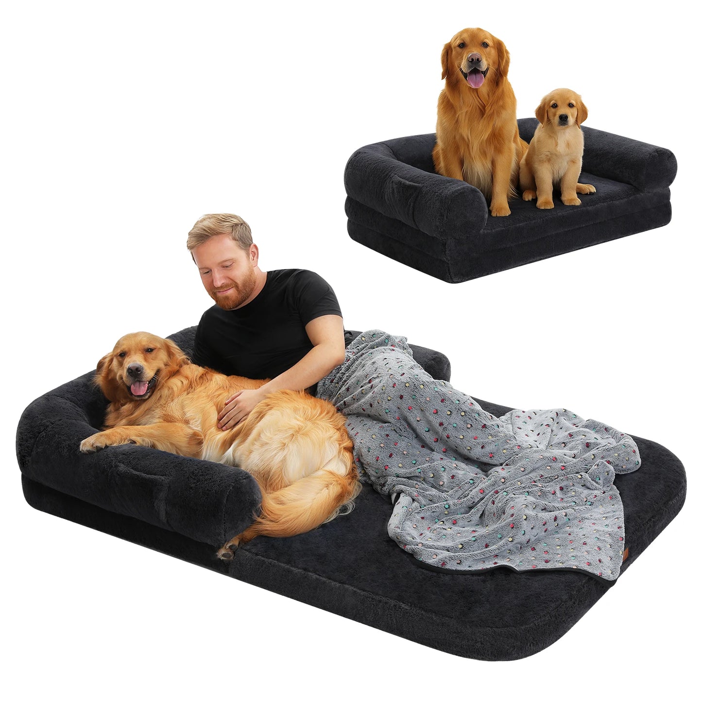 Foldable & Portable Dog Bed Mat – Washable Pet Bed, No Installation Needed, Soft Dog Furniture Accessory