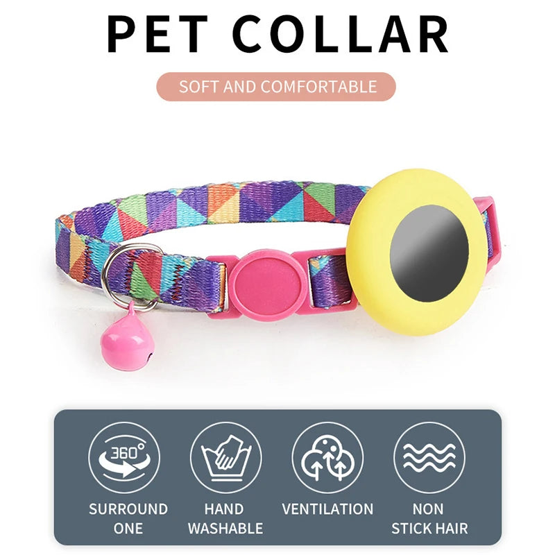 AirTag Pet Collar – Anti-Lost GPS Tracking Holder for Dogs & Cats, Adjustable Outdoor Tracker Sleeve