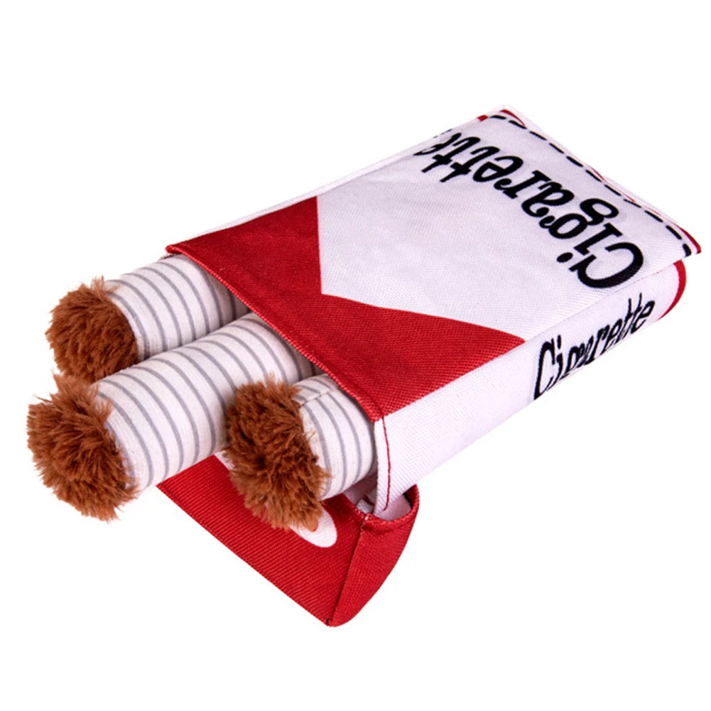 Cigarette Plush Dog Toy – Funny Imitation Cigar Chew Toy for Dogs, Soft Interactive Teething Toy