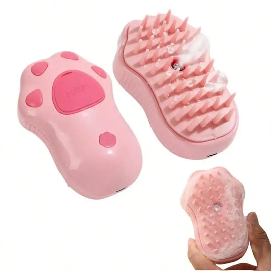 3-in-1 Steamy Pet Brush – Electric Steam Dog & Cat Grooming Comb with Massage and Loose Hair Removal