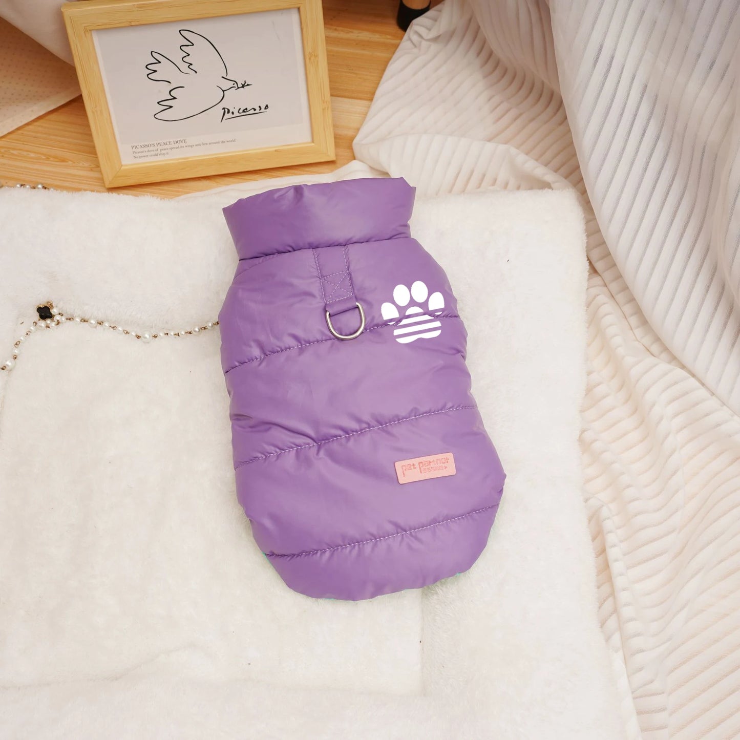 Cozy Waterproof Dog Jacket – Winter Warm Coat for Small & Toy Breeds