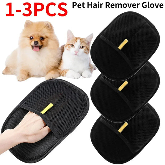 Cat & Dog Hair Remover Gloves – Pet Hair Cleaning Brush and Lint Remover for Home & Furniture