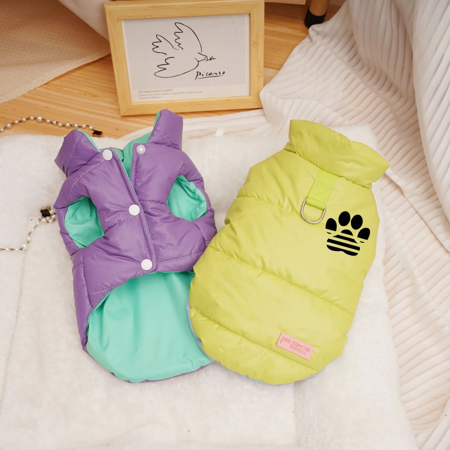 Cozy Waterproof Dog Jacket – Winter Warm Coat for Small & Toy Breeds