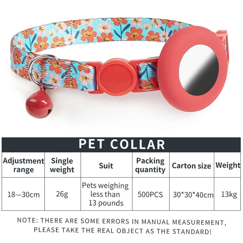 AirTag Pet Collar – Anti-Lost GPS Tracking Holder for Dogs & Cats, Adjustable Outdoor Tracker Sleeve
