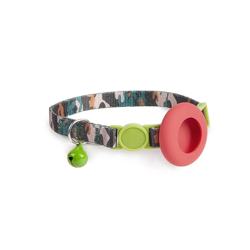 AirTag Pet Collar – Anti-Lost GPS Tracking Holder for Dogs & Cats, Adjustable Outdoor Tracker Sleeve