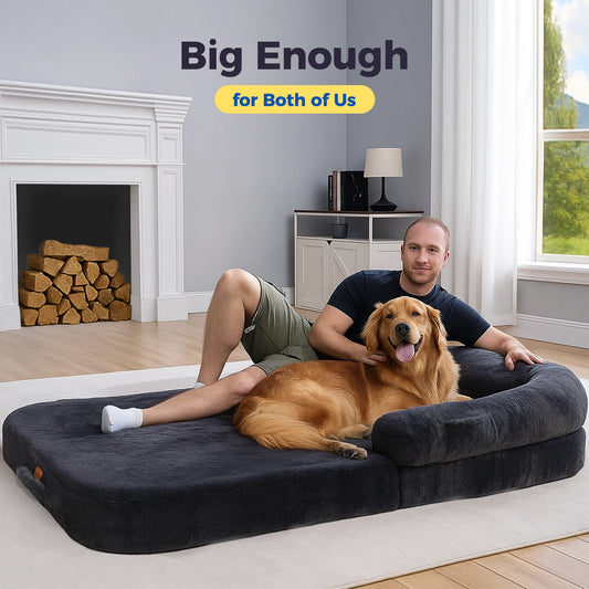 Foldable & Portable Dog Bed Mat – Washable Pet Bed, No Installation Needed, Soft Dog Furniture Accessory
